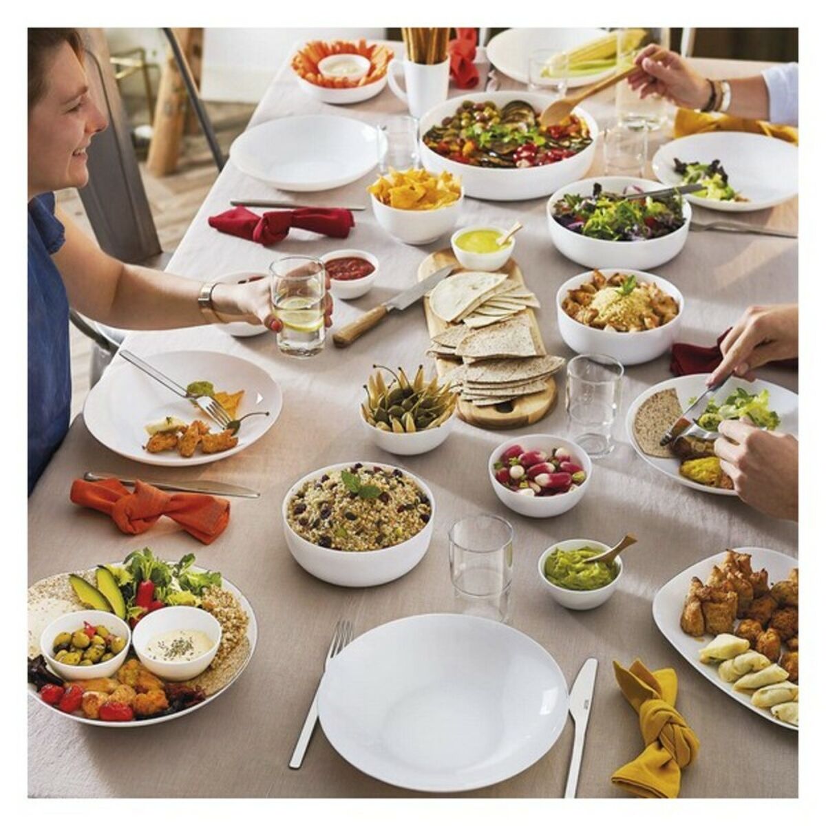 Idish-tovoq to’plami Luminarc Divali 6 pcs Oq shisha 19 sm-5