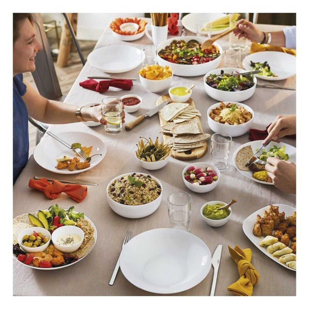 Luminarc Diwali 조리기구 6 조각 화이트 글래스 (Ø27 cm)-3