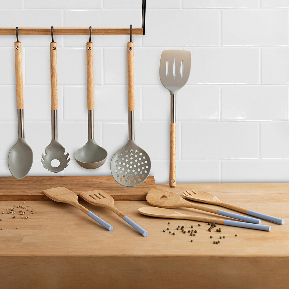Paddle Quid Moss Grey Wooden Plastic-2