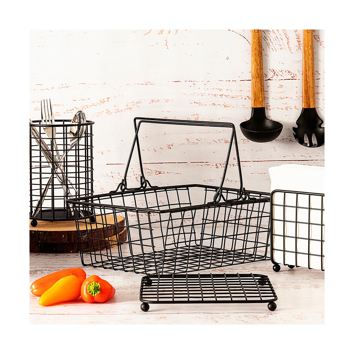 Quid Ebano Metal Steel 30 x 23 x 10.5 cm-2