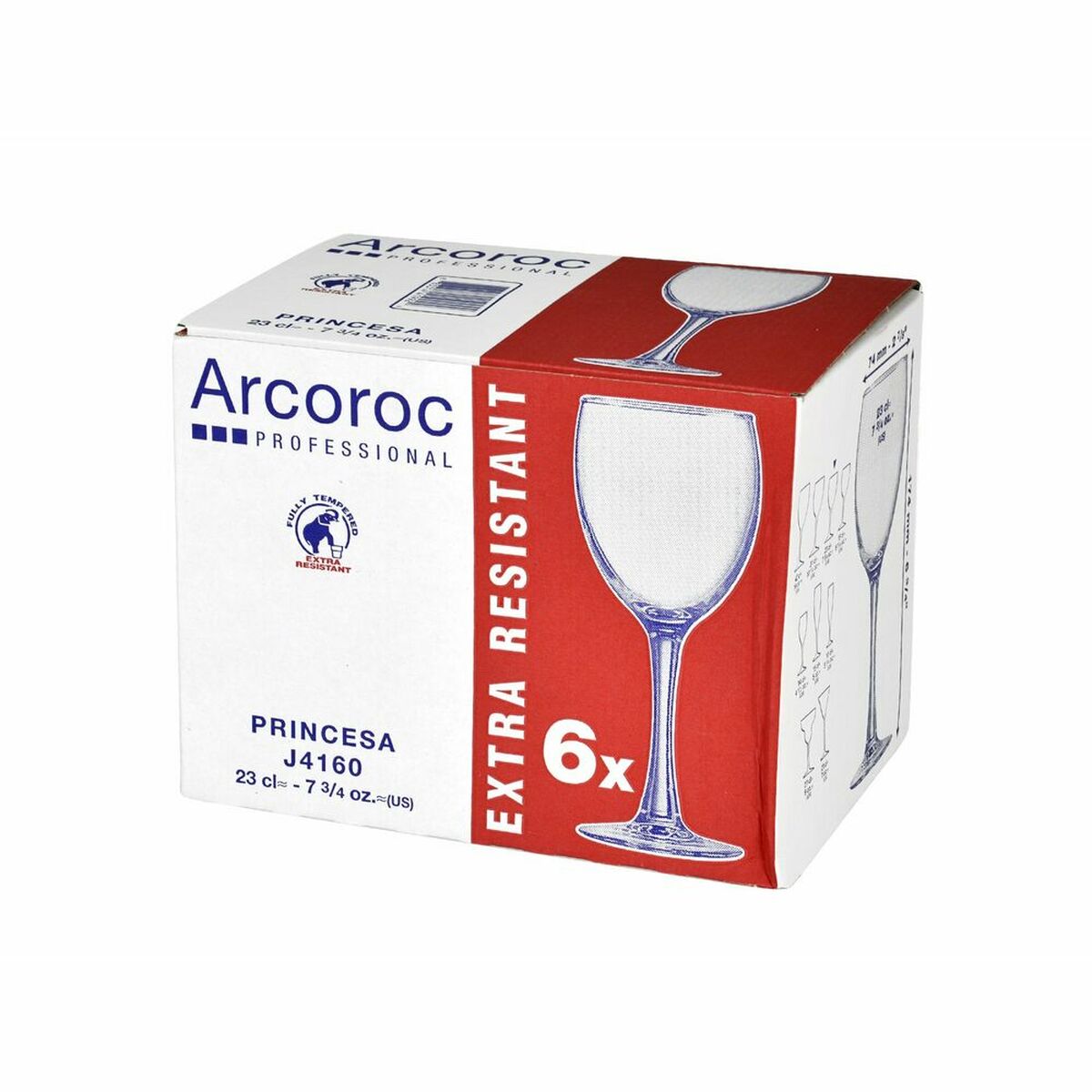 안경 Arcoroc Princess 6 조각 23 cl-2