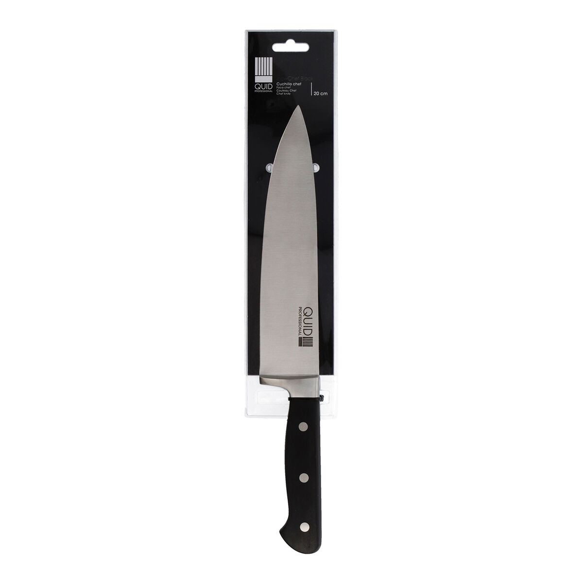 셰프 나이프 Quid Professional Inox 셰프 블랙 메탈 20cm (팩 6x)-4