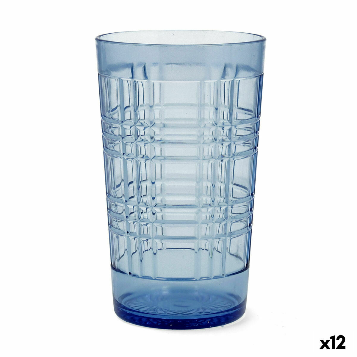 Glass Quid Viba Blue Plastic 650 ml (12 조각) (팩 12x)-2