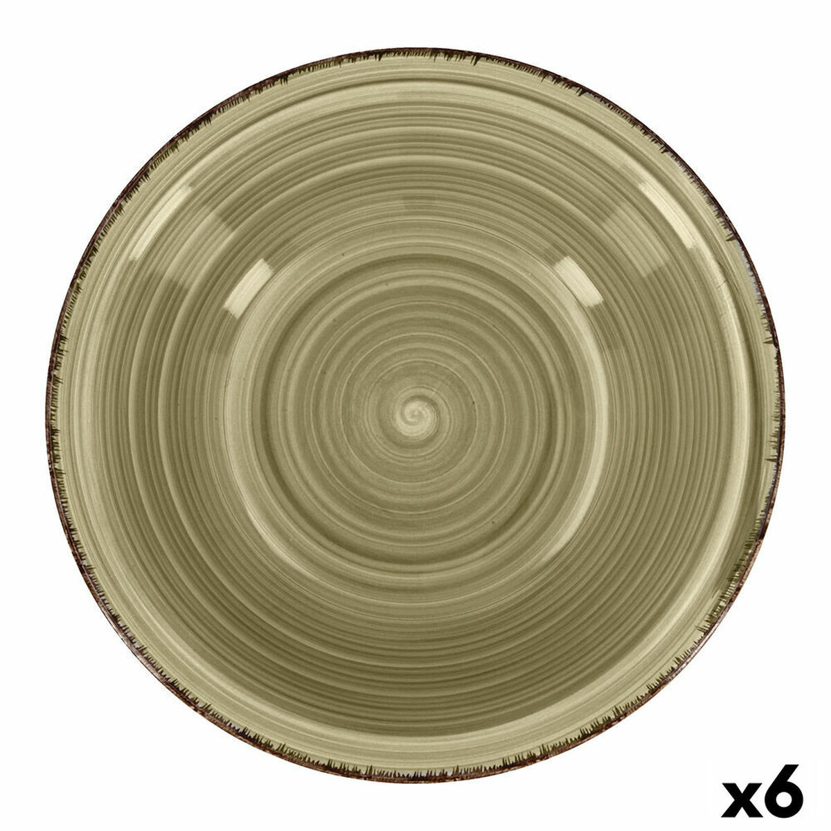 Салатница Quid Vita Natura Керамика Зеленый (6 штук) (Pack 6x)-2