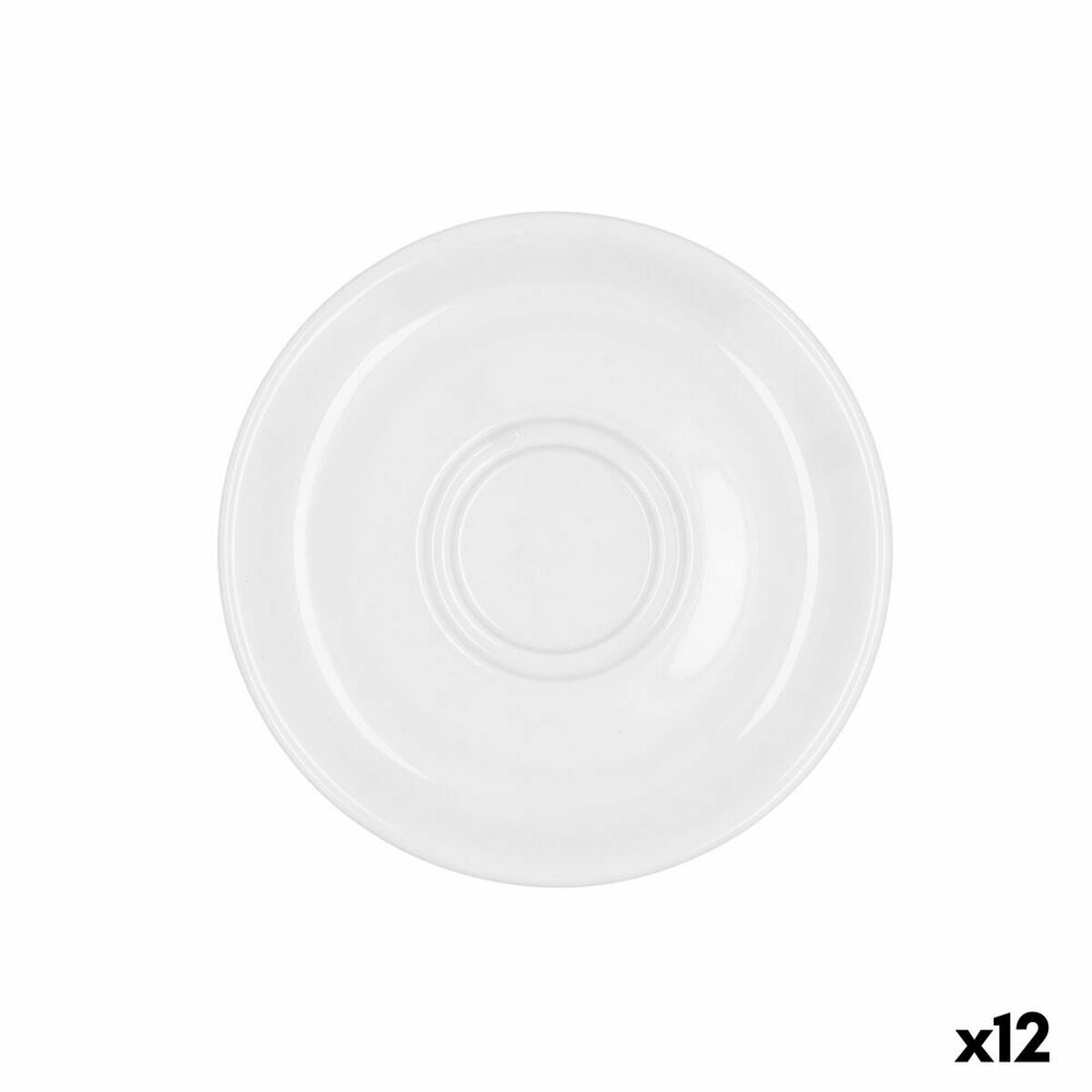플랫 플레이트 Bidasoa Glacial Cafe 100-180 ml 화이트 세라믹 (12 피스) (팩 12x)-2