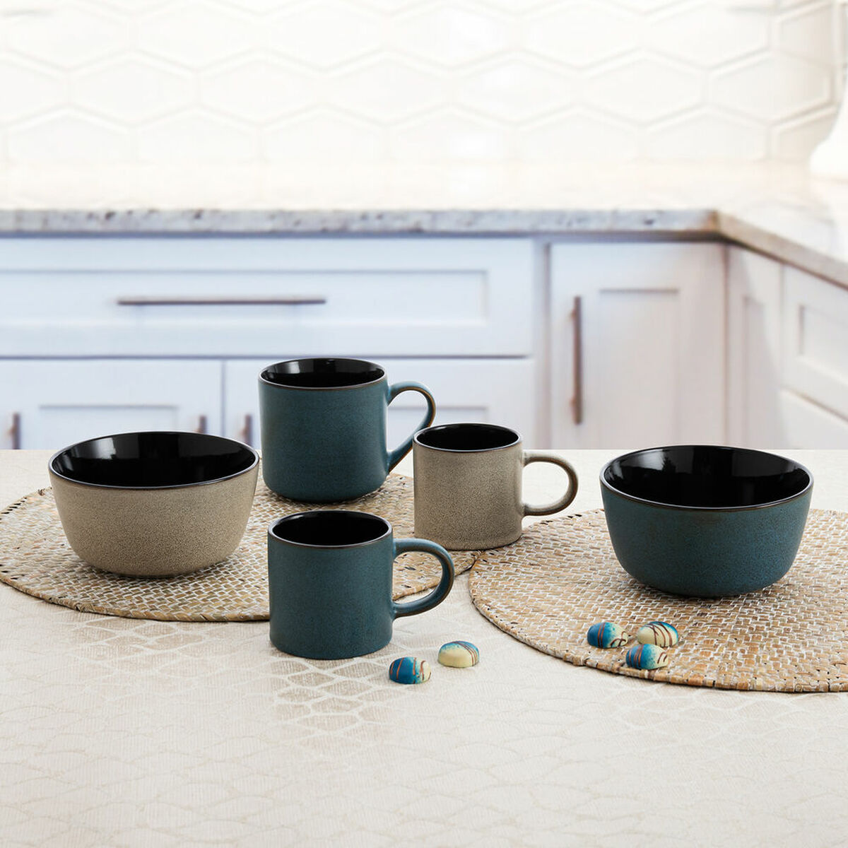 מנה Bidasoa ירח כחול קרמי 780 מ 