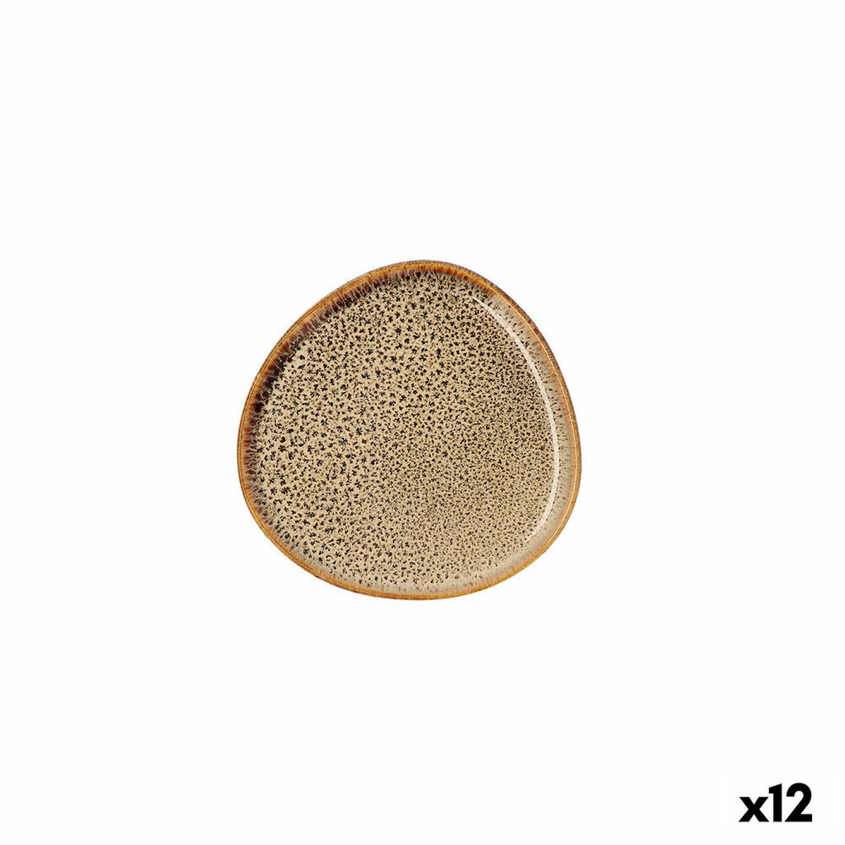 Жалпақ тәрелке Bidasoa Ikonic керамика Қоңыр (11 x 11 x 11 см) (Pack 12x)-2