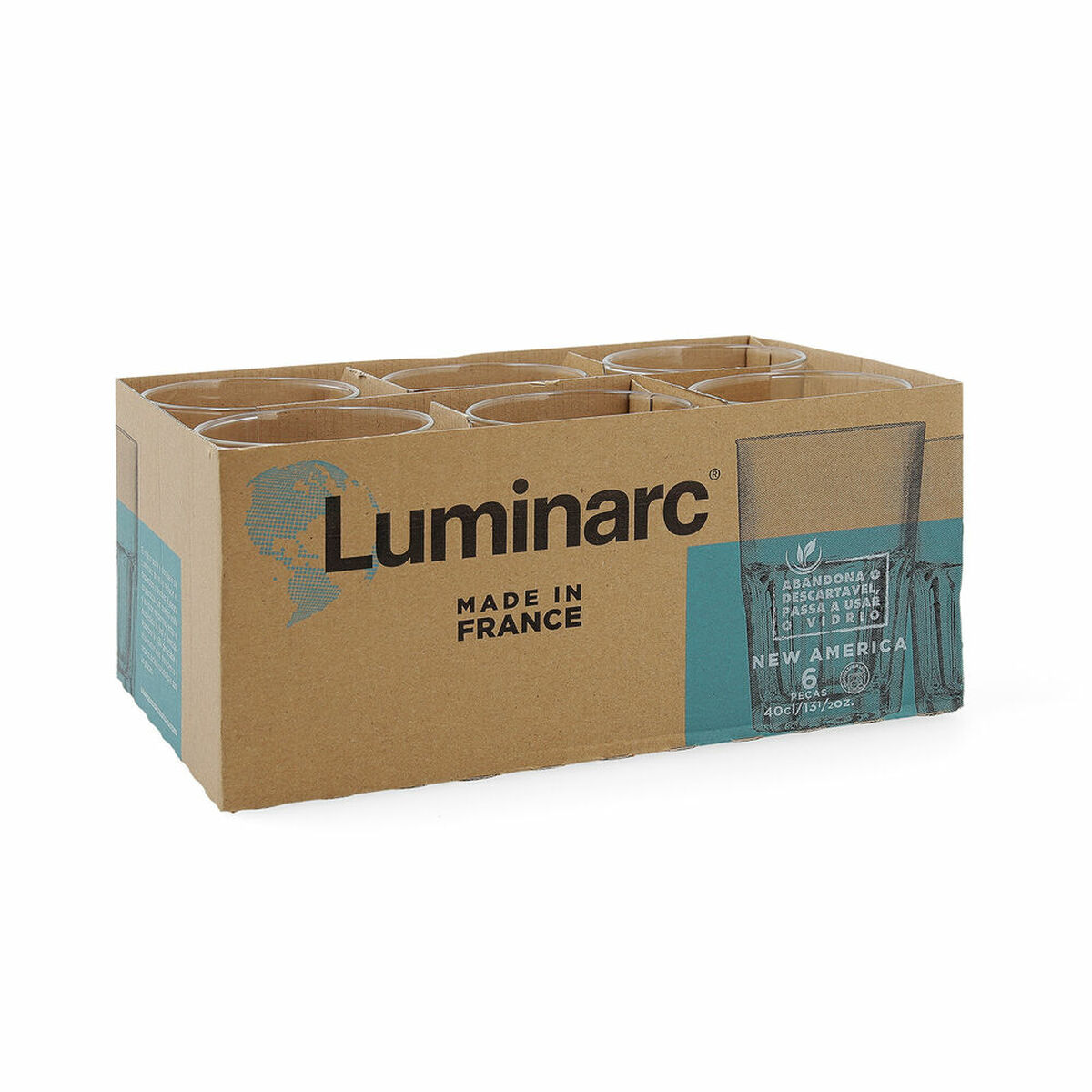 Luminarc New America  мөлдір шыны стақаны 400 мл (6 дана) (Pack 6x)-3