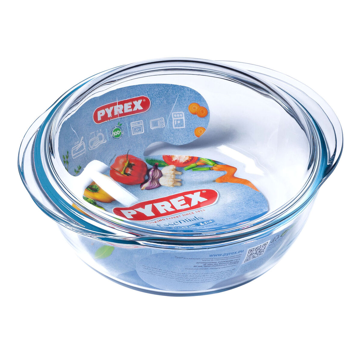 Pyrex Essentials გამჭვირვალე მინის საფარი-3