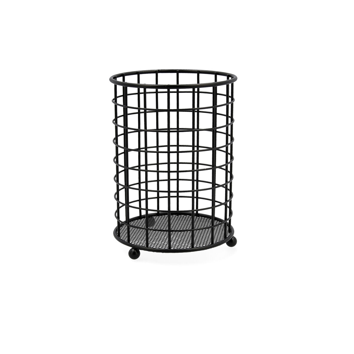 Quid Black Metal Kitchen Pot (12.5 x 12.5 x 16.5 cm)-2