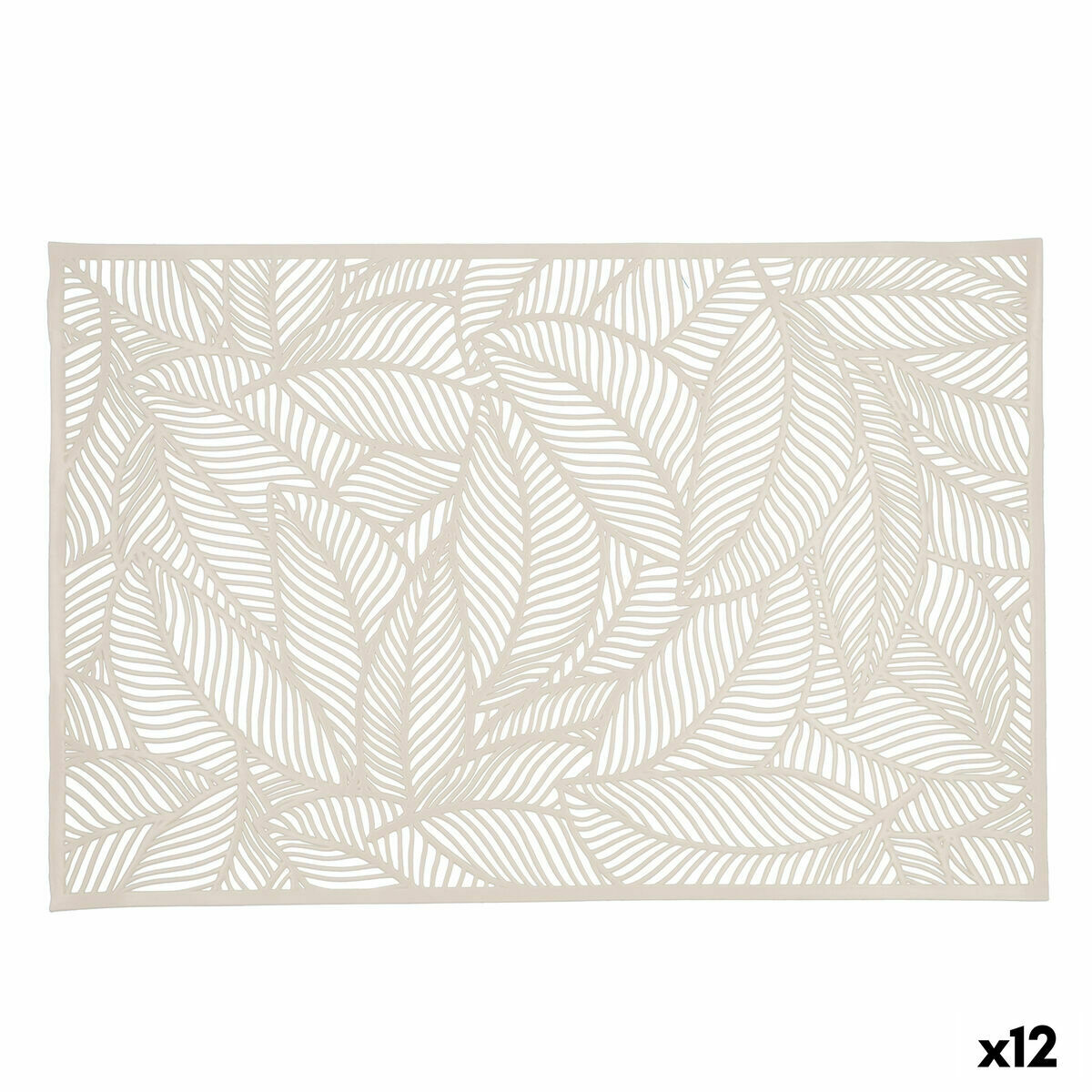 Подставка под горячее Quid Habitat Листья Бежевый 30 x 45 cm (Pack 12x)-2