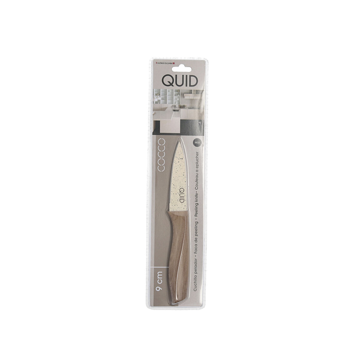 Нож для чистки Quid Cocco Коричневый Металл 9 cm (Pack 12x)-3