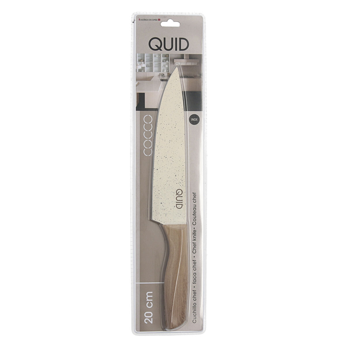 Поварской нож Quid Cocco Коричневый Металл 20 cm (Pack 12x)-3