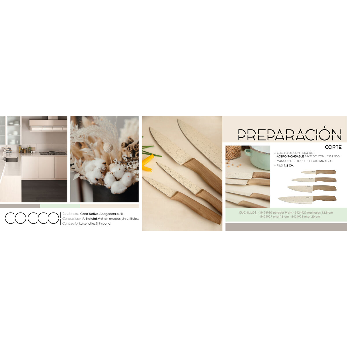 Поварской нож Quid Cocco Коричневый Металл 20 cm (Pack 12x)-4