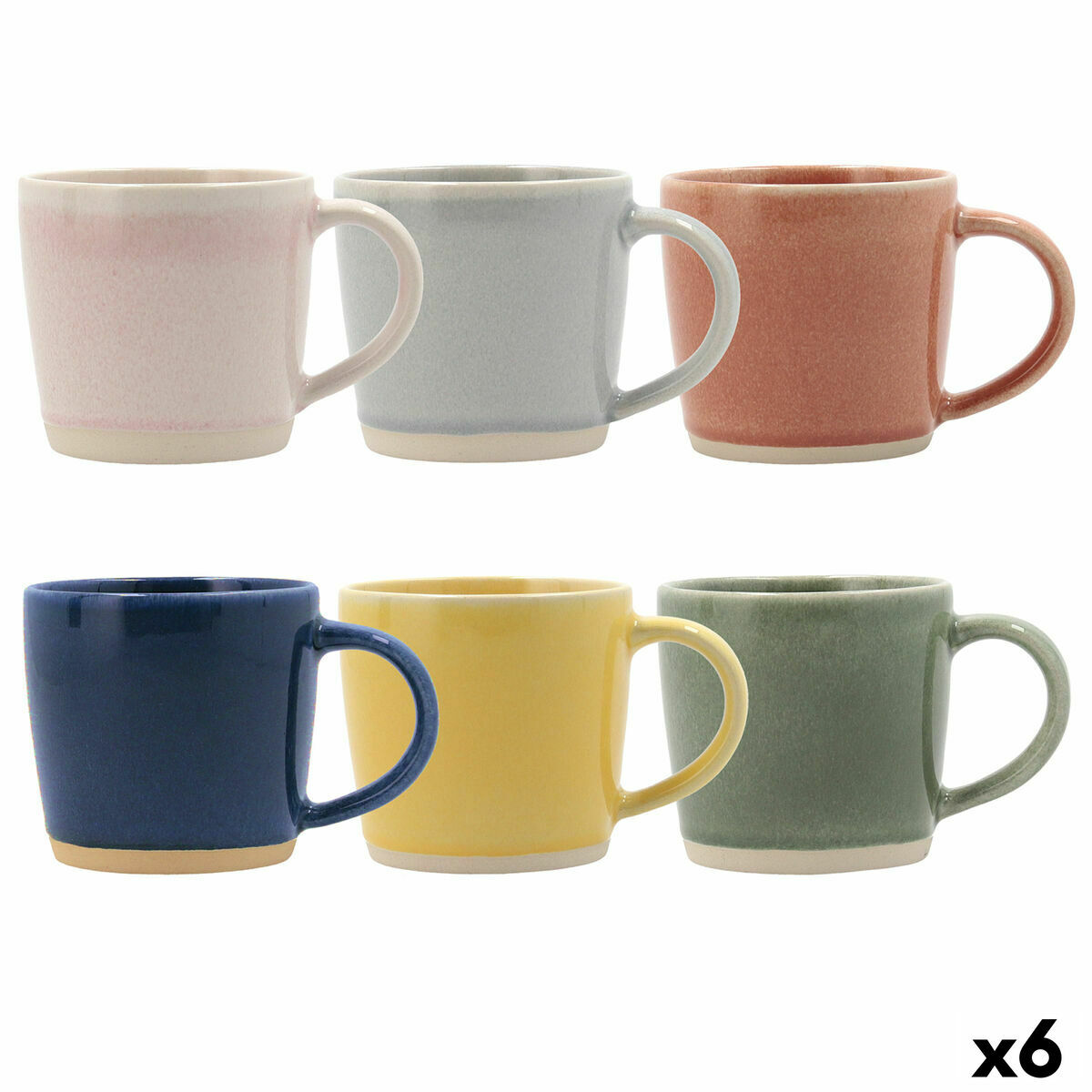 Кружка Mug Bidasoa Artesano Разноцветный Керамика 330 ml (6 штук) (Pack 6x)-2