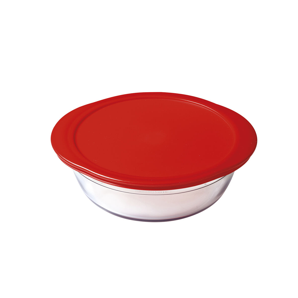 Runde Frühstückskiste mit Deckel Ô Cuisine Cook & store Ocu Rot 2,3 L 27 x 24 x 8 cm Glas Silikon (6 Stück)-2