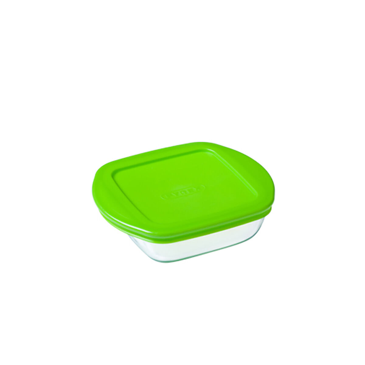 带有Pyrex Cook&Store盖子的方形早餐盒绿色1 L 20 x 17 x 5.5 km硅玻璃(6件)-2