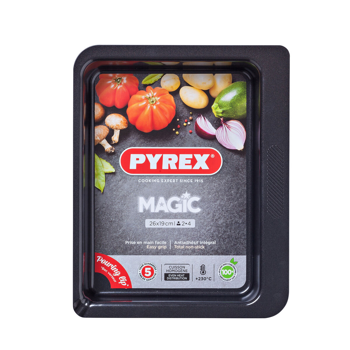 Pyrex Magic საცხობი ფორმა მართკუთხა 26 x 18 სმ მეტალი 6 ცალი-2
