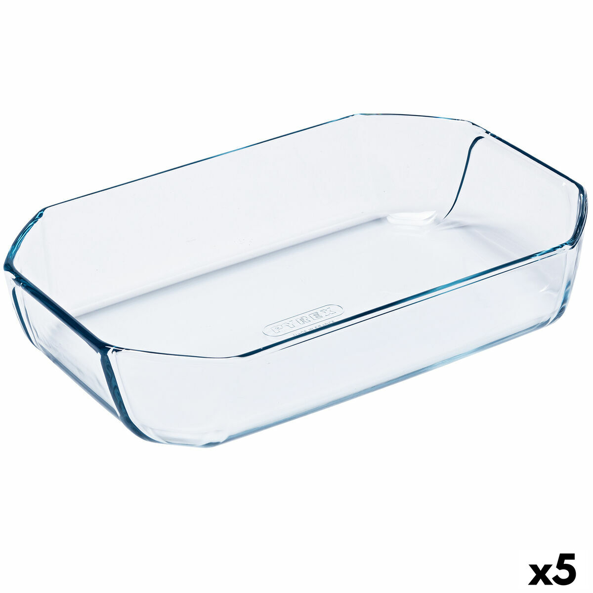 Pyrex Inspiration透明玻璃矩形30 x 20 x 6.45厘米(5件)