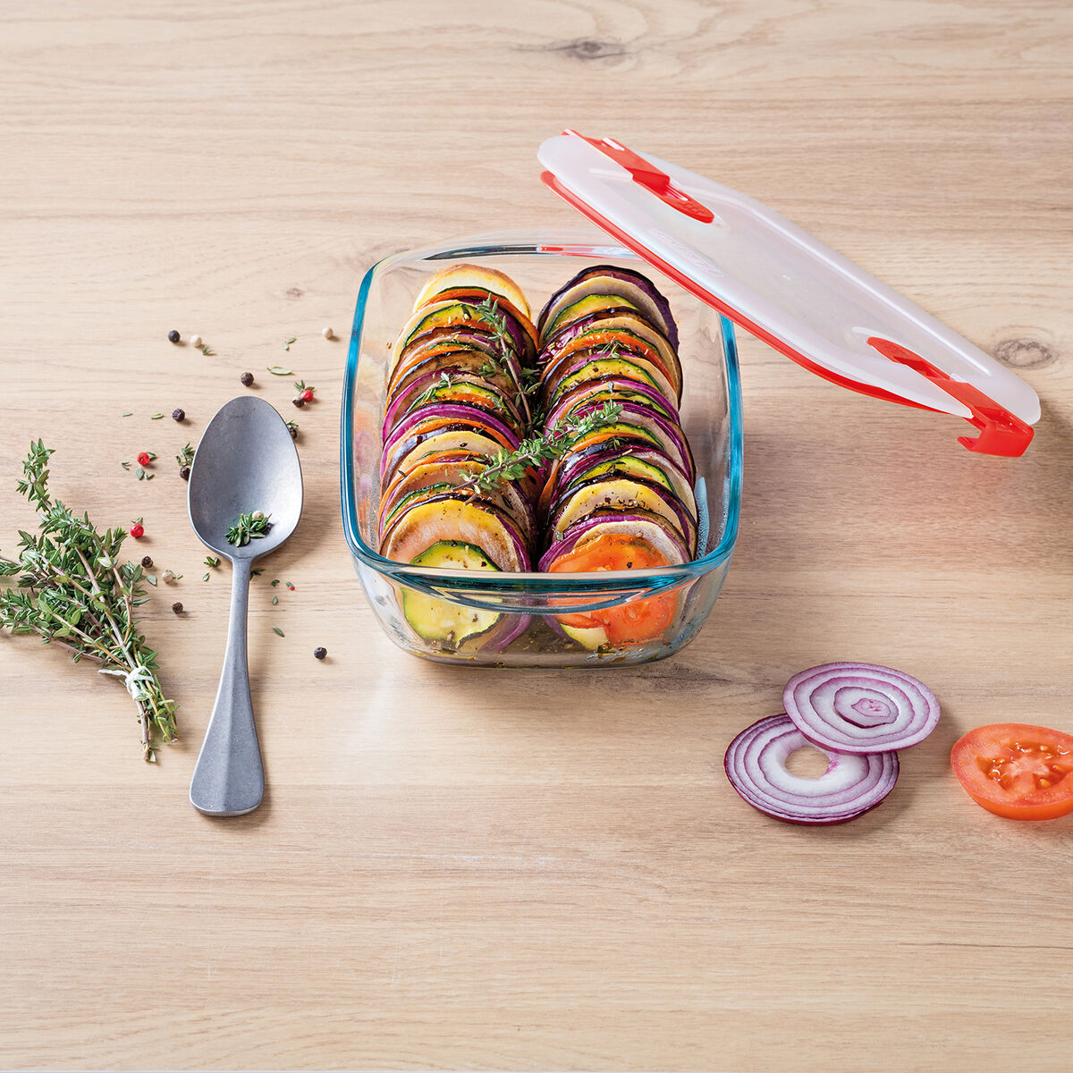 Pyrex Cook & Heat 직사각형 400 ml 17 x 10 x 5 cm 클리어 글래스 (5 피스)-2