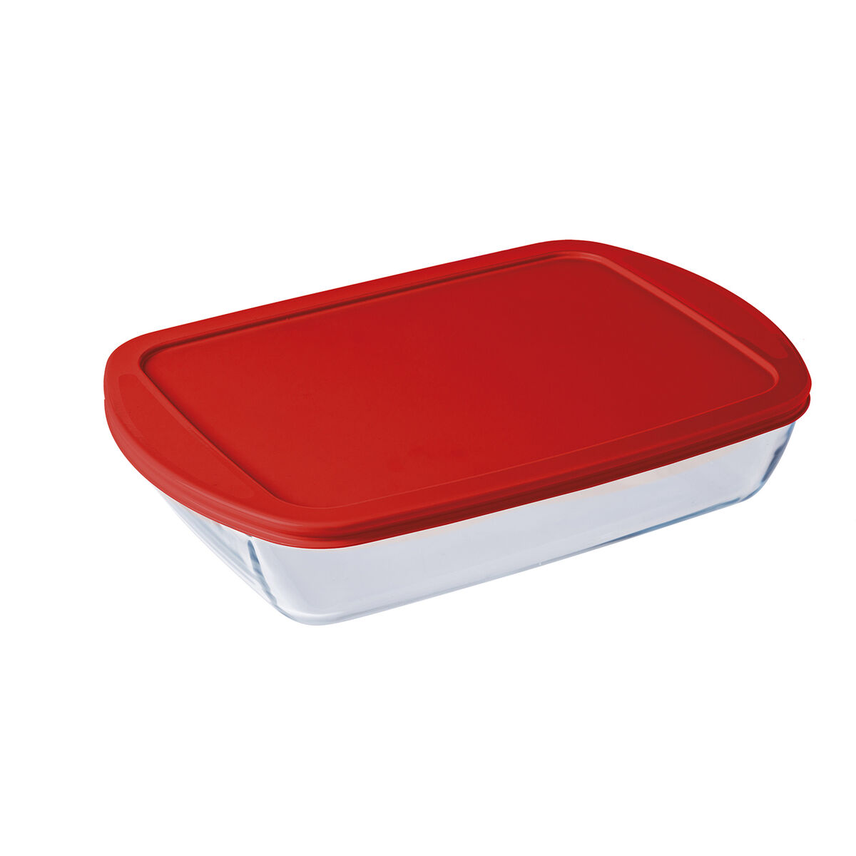 Kapaklı dikdörtgen öğle yemeği kutusu Ô Cuisine Cook & store Ocu Clear Glass Silikon 4. 5 L (4 adet)-2