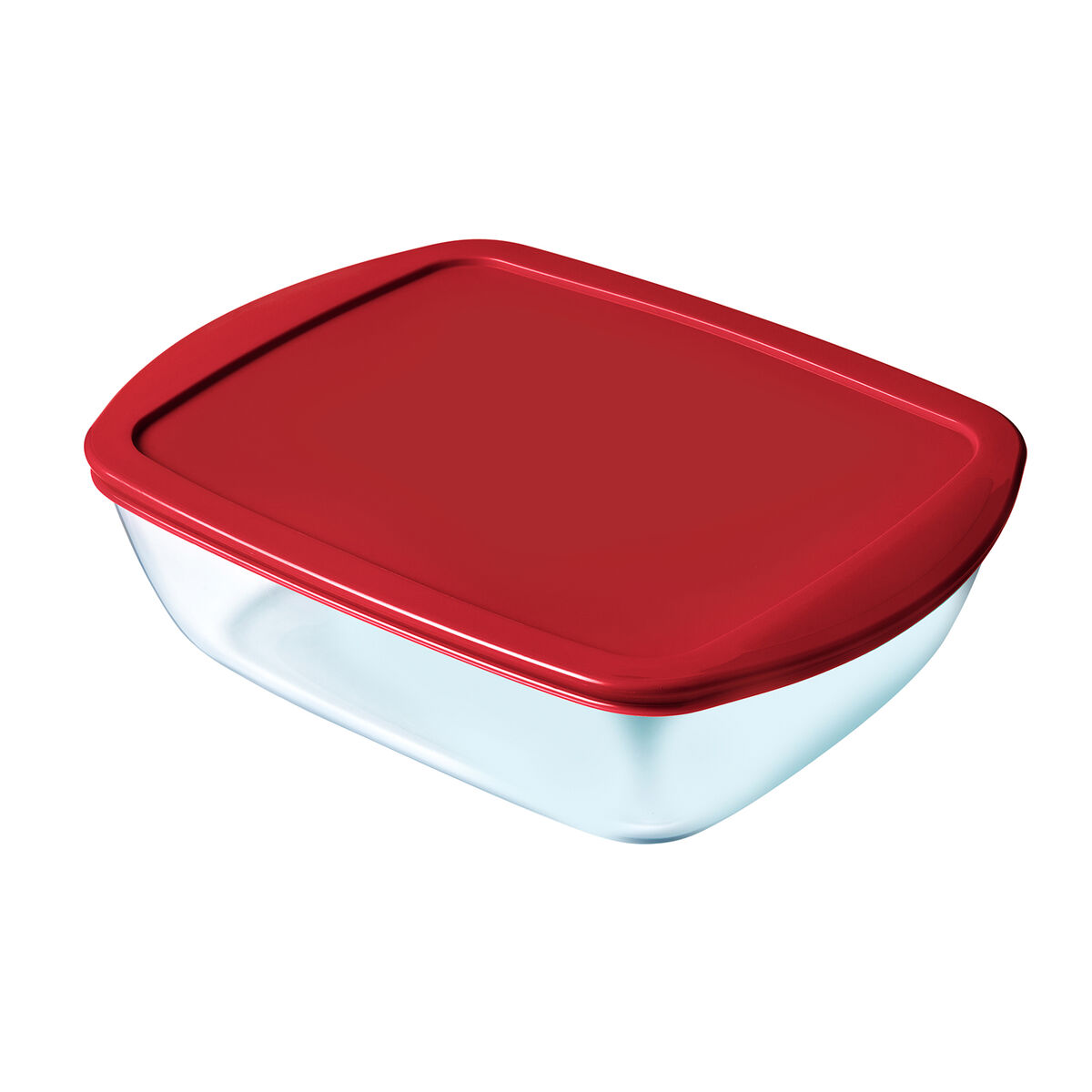 带有Pyrex Cook&Store盖子的矩形早餐盒矩形2.5 L红玻璃(5件)-2