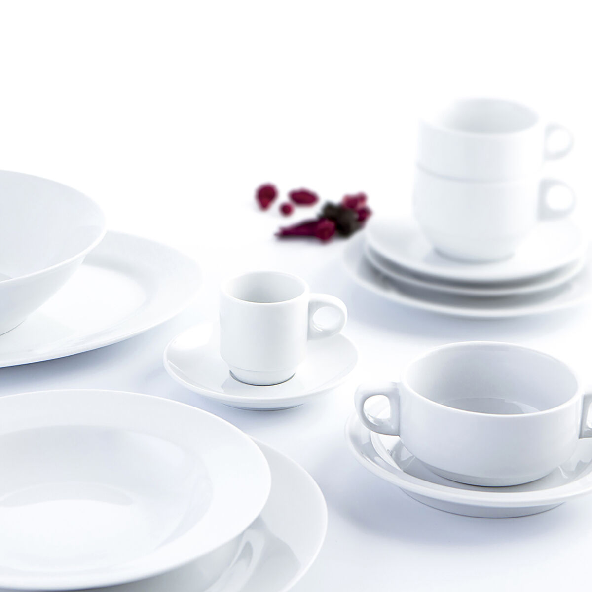 Salad Bowl Quid Basic Ceramics White (23 cm) (6 pieces)-3