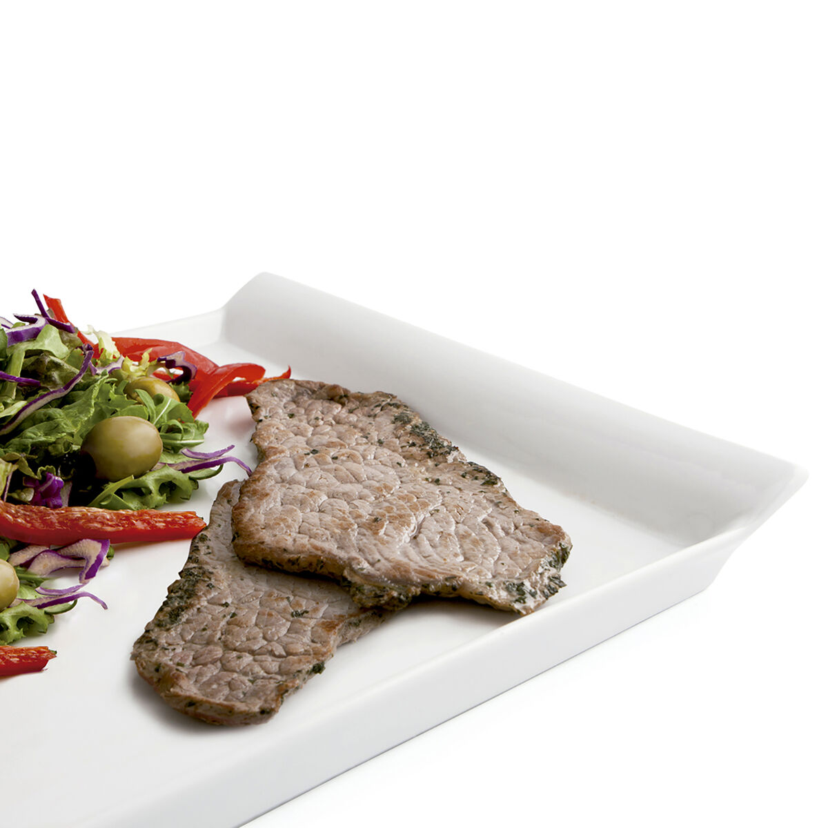 Quid Gastro Fresh тік бұрышты ақ керамика (36 x 25 см) (6 дана)-2