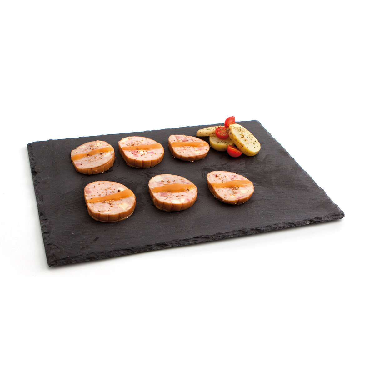 Quid Gastro Fresh Қара тақтатас әсері бар керамикалық табақ (40 x 30 см) (12 дана)-3