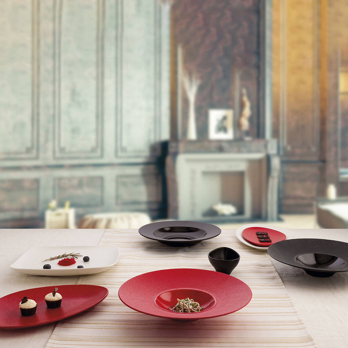 Deep Dish Ariane Antracita Black Ceramics Ø 26 cm (6 pieces)-2