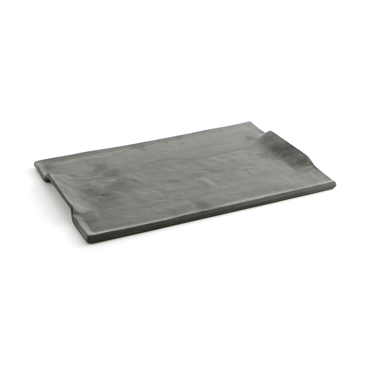 Vassoio per snack Quid Mineral Gres Ceramica Nera 35 x 23 cm (6 pezzi)-3
