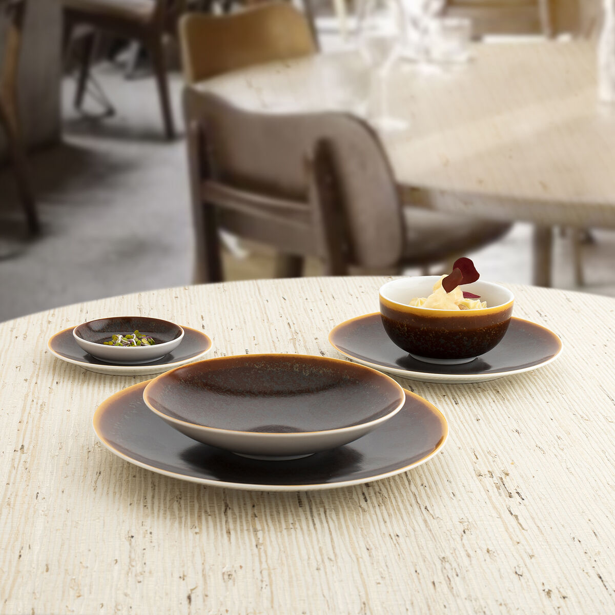 Ariane Coupe Decor陶器棕色(12 cm) (12件)-3