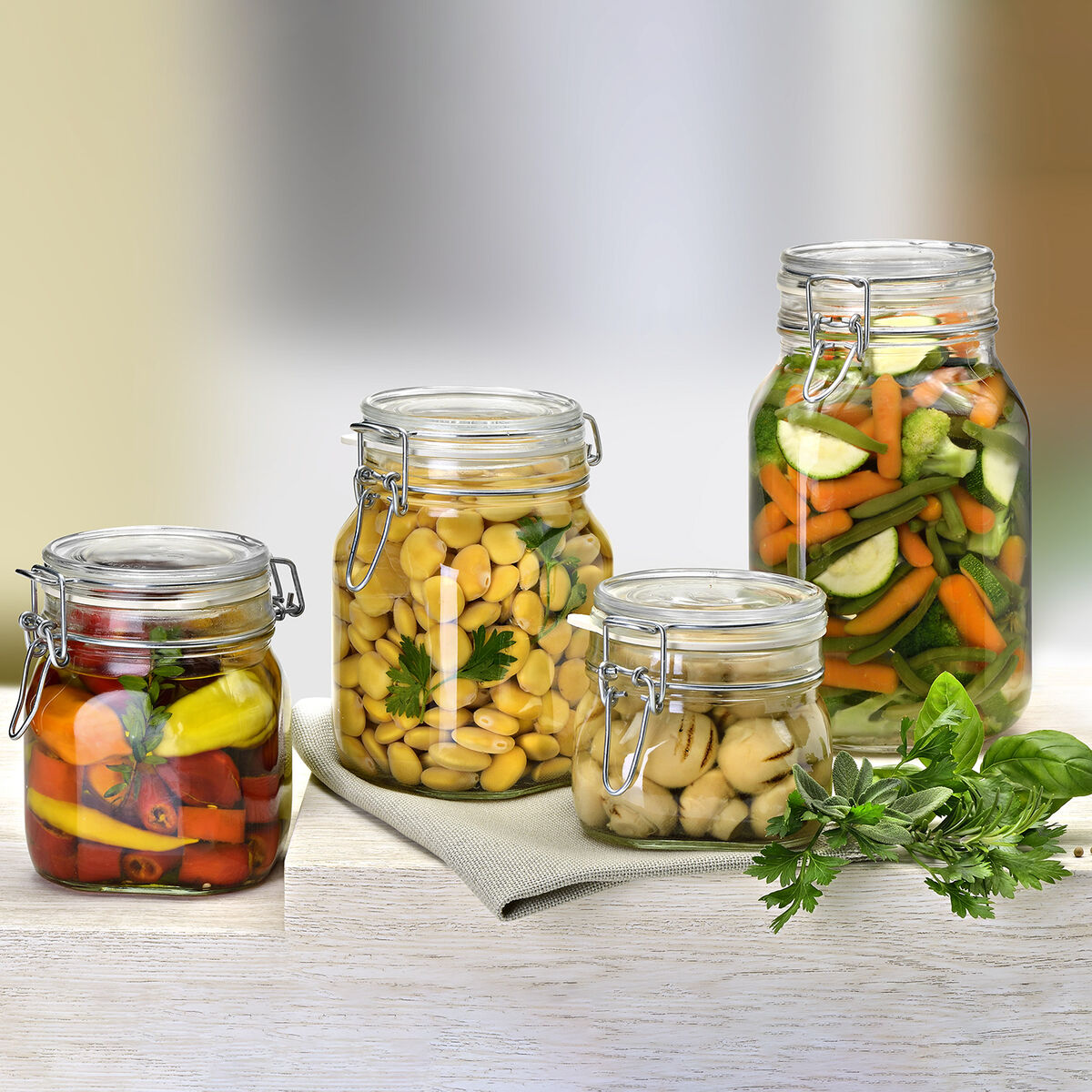 Food preservation container Bormioli Rocco Fido Clear Glass (500 ml) (6 pieces)-3