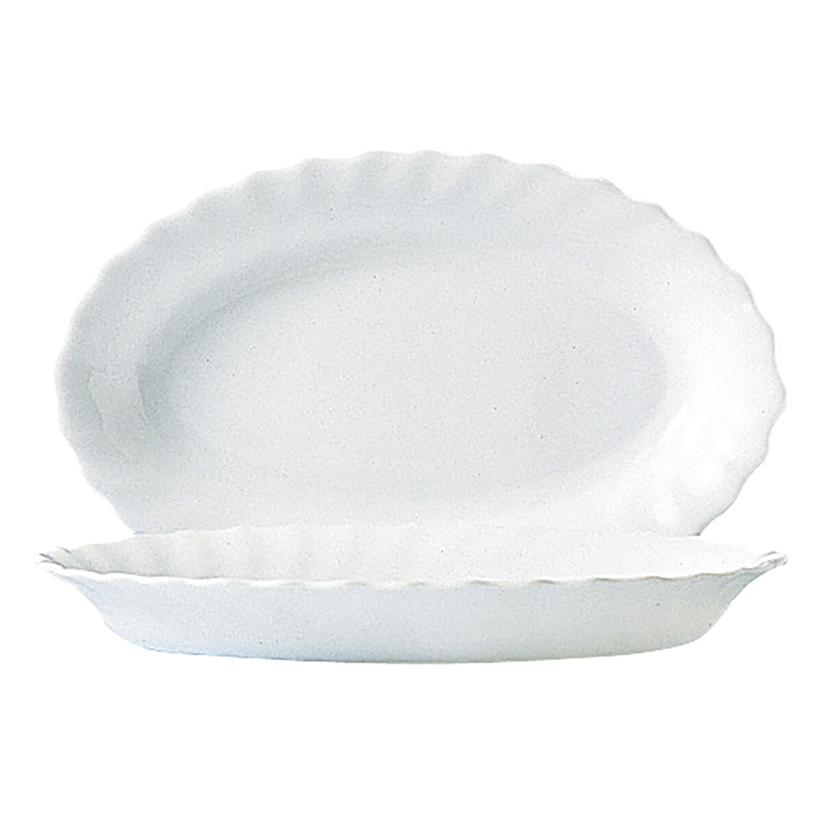 صينية Luminarc Trianon White Glass (U 35 سم) (6 قطع)-3