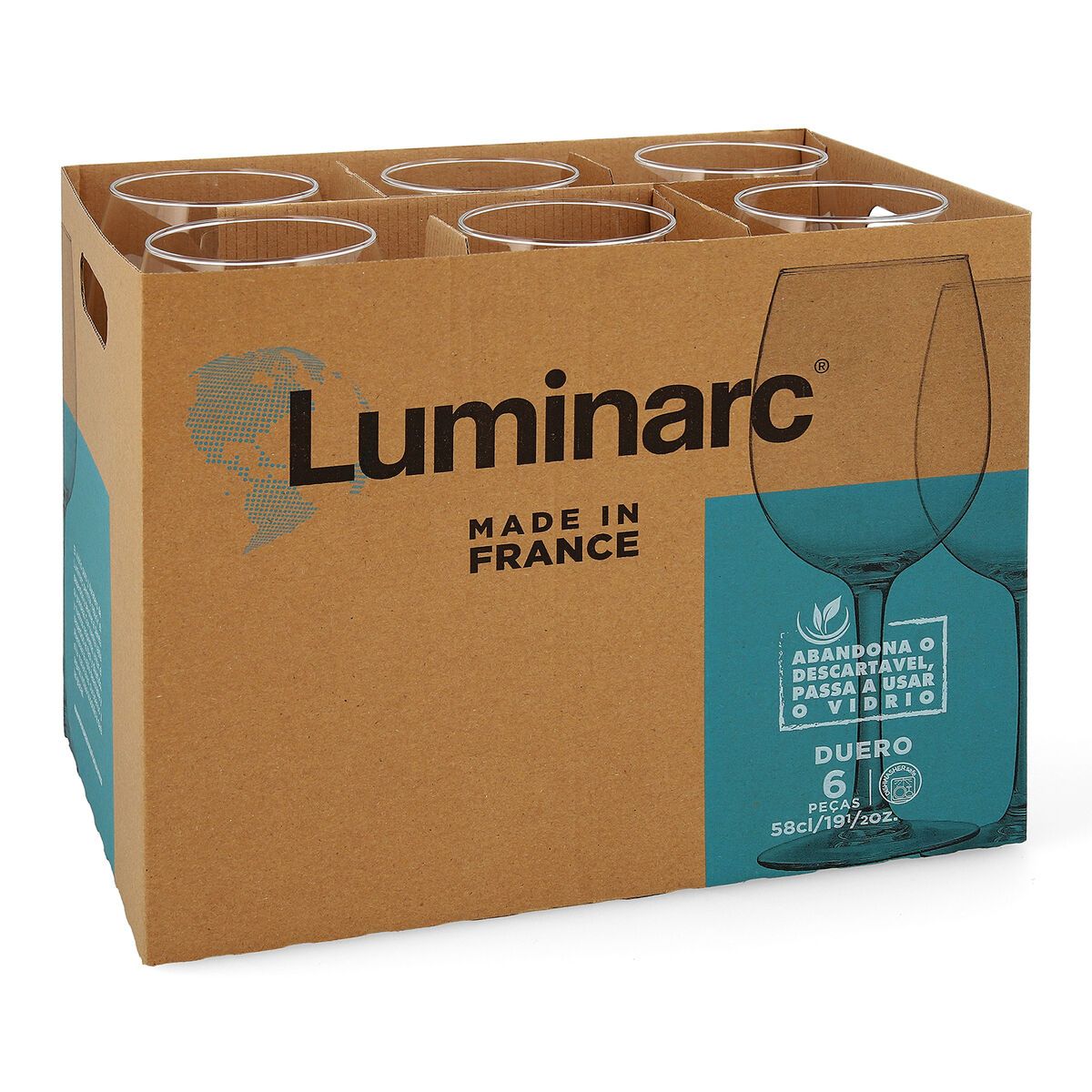 Bicchiere Luminarc Duero Vetro trasparente (580 ml) (6 pezzi)-4