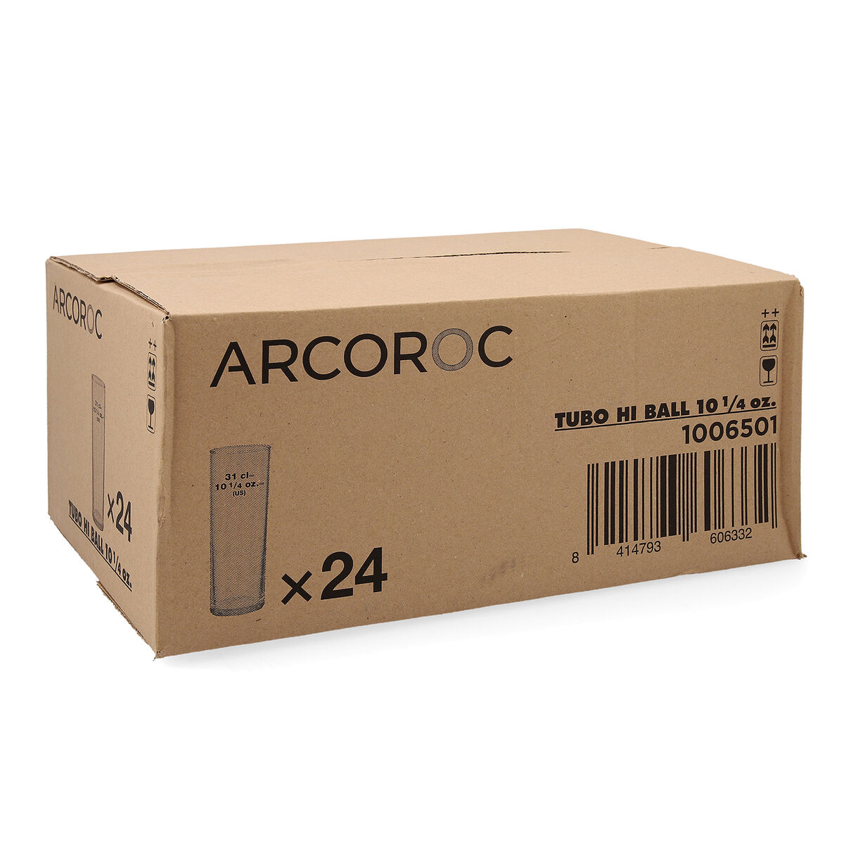 Arcoroc түтік мөлдір шыны стақандар жиынтығы 300 мл (24 дана)-2