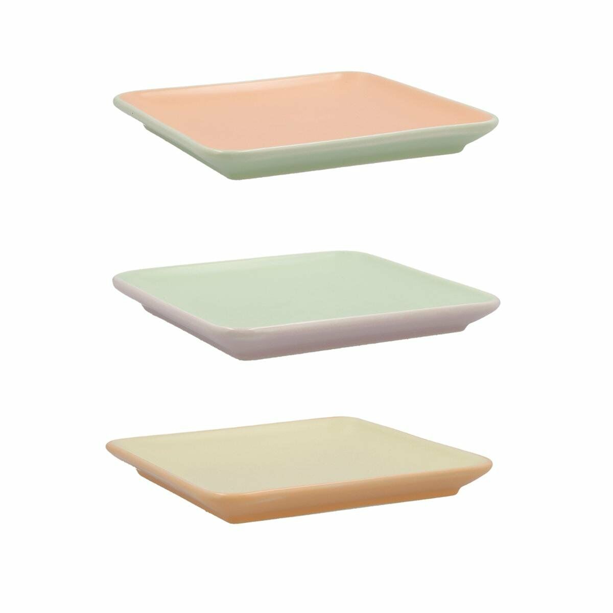 Quid Vitamina Snack Tray Two-Tone Ceramics 15 x 15 cm (6 pieces)-2