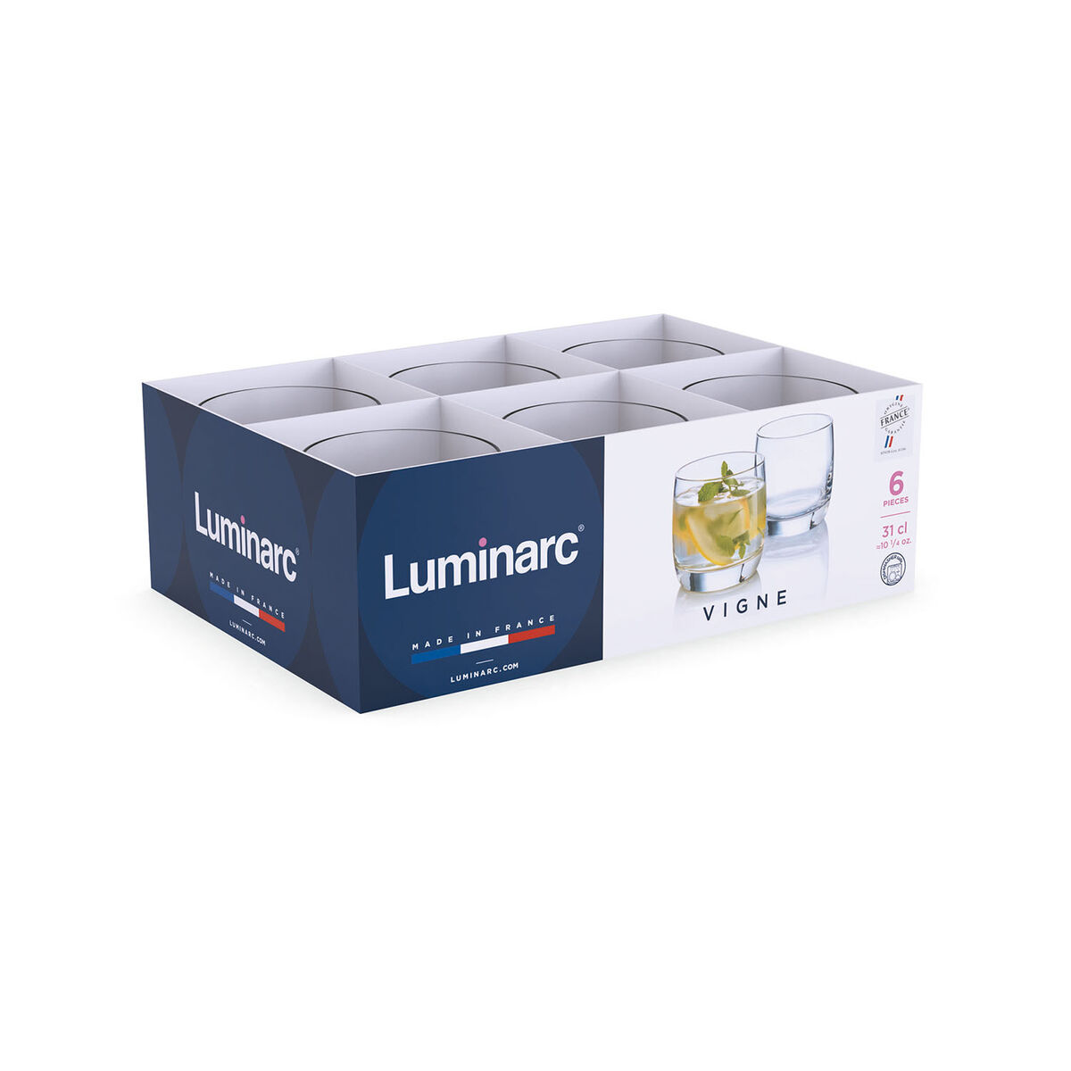 Luminarc Vigne мөлдір шыны стақаны 310 мл (24 дана)-5