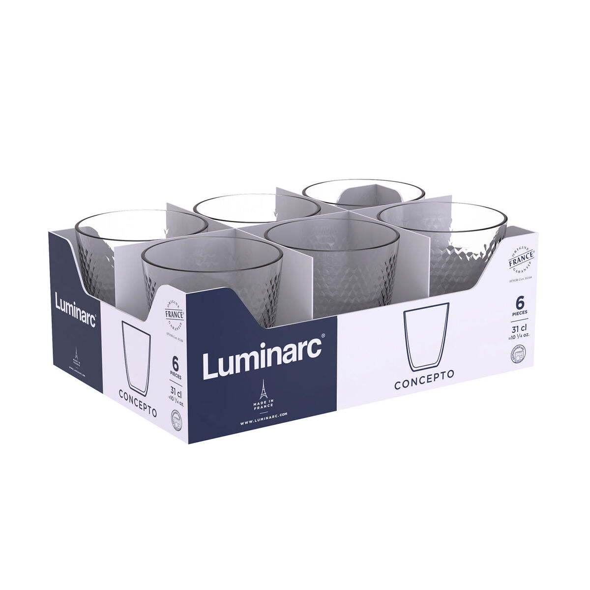 Luminarc Concepto Pampille мөлдір шыны стақаны 310 мл (24 дана)-4