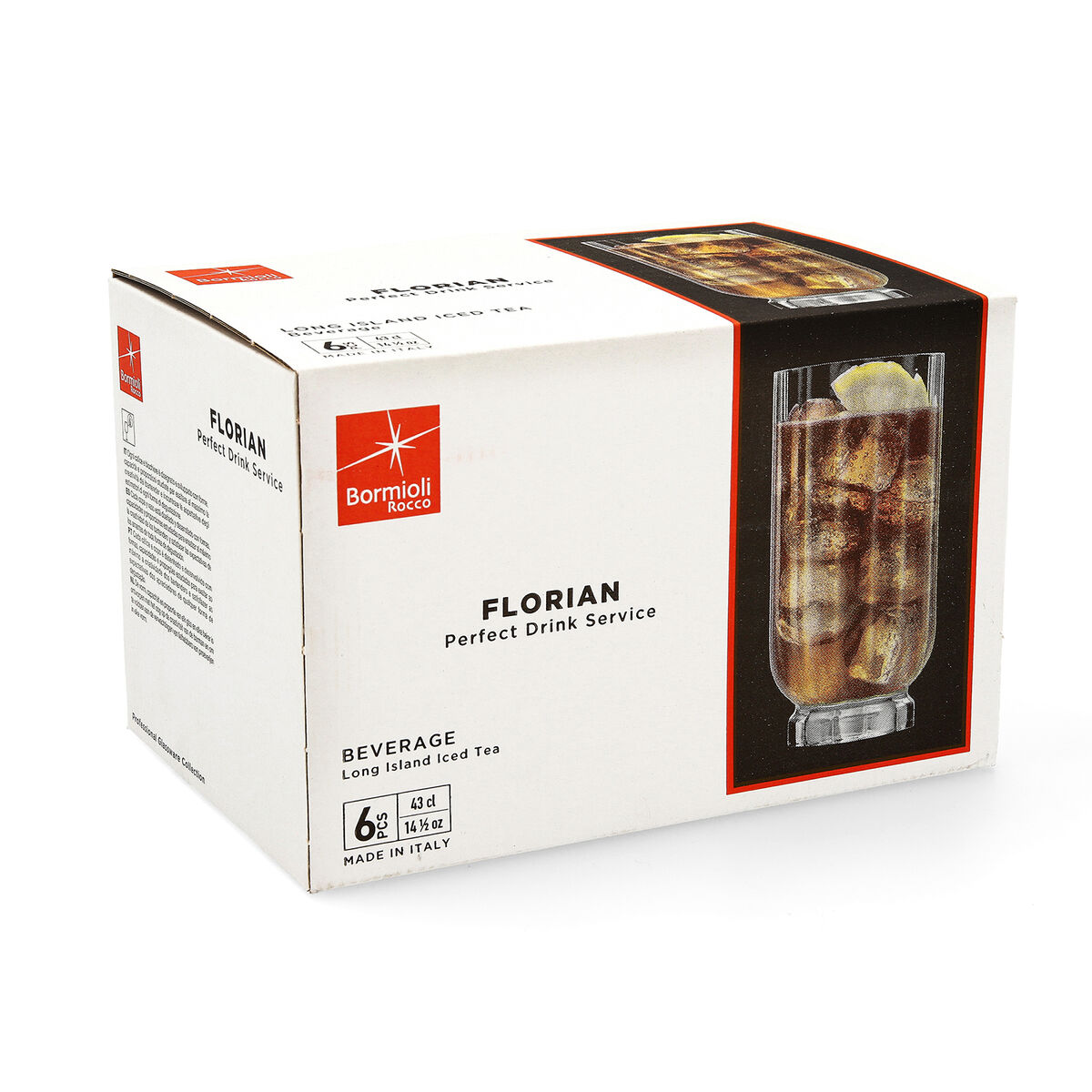 Bormioli Rocco Florian мөлдір шыны стақандар жиынтығы 430 мл 6 дана-3