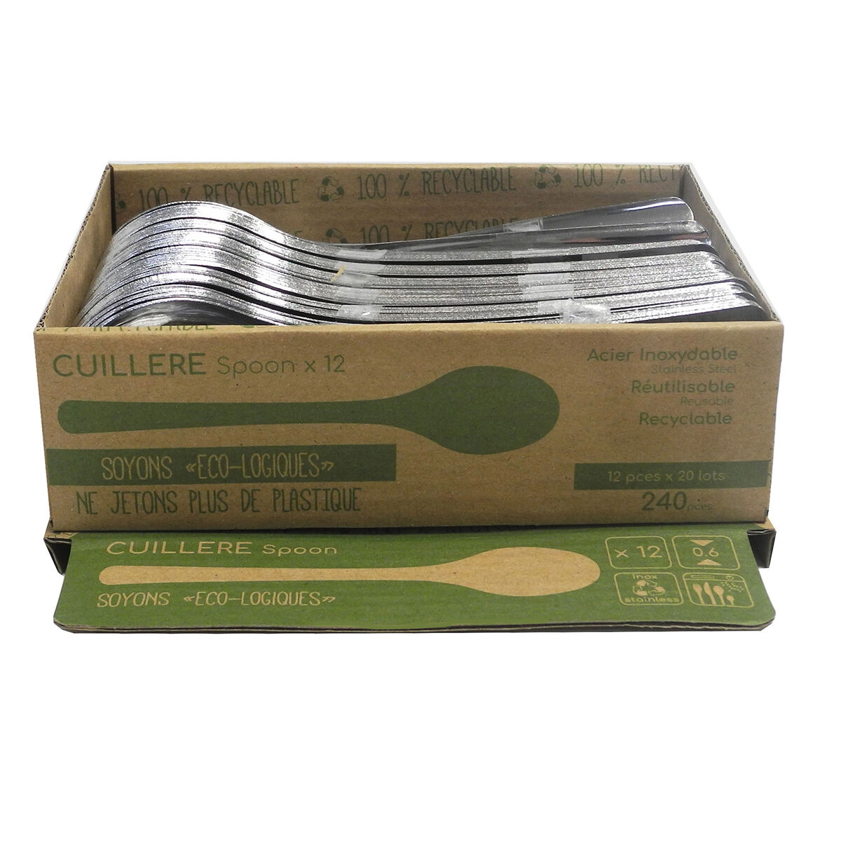 Набор ложек Amefa Ecologic Slim Металл Сталь (12 штук)-3