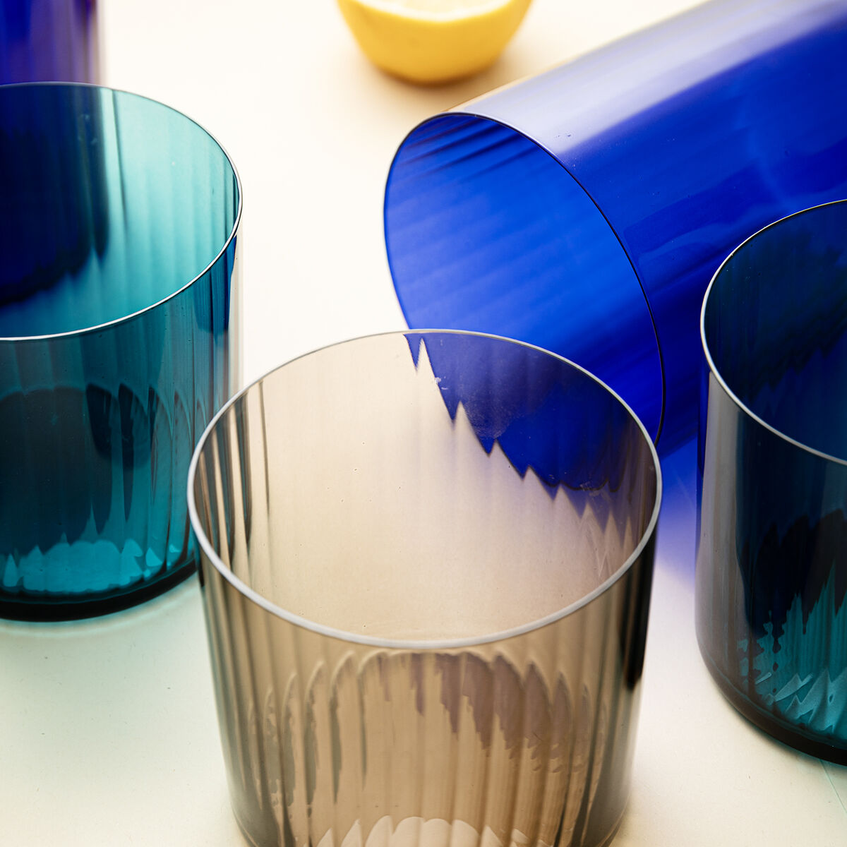 Стакан Bohemia Crystal Optic Синий Cтекло 500 ml (6 штук)-6