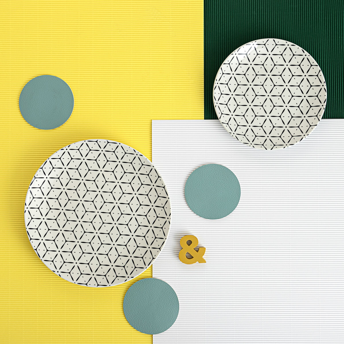 Quid Creativa Ware Set Ceramics White/Black 18 Items-3