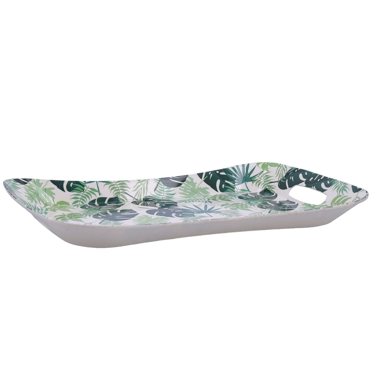 Quid Habitat Breakfast Tray Multicolored Plastic 41.5 x 29 x 4 cm With Handles Leaves-2
