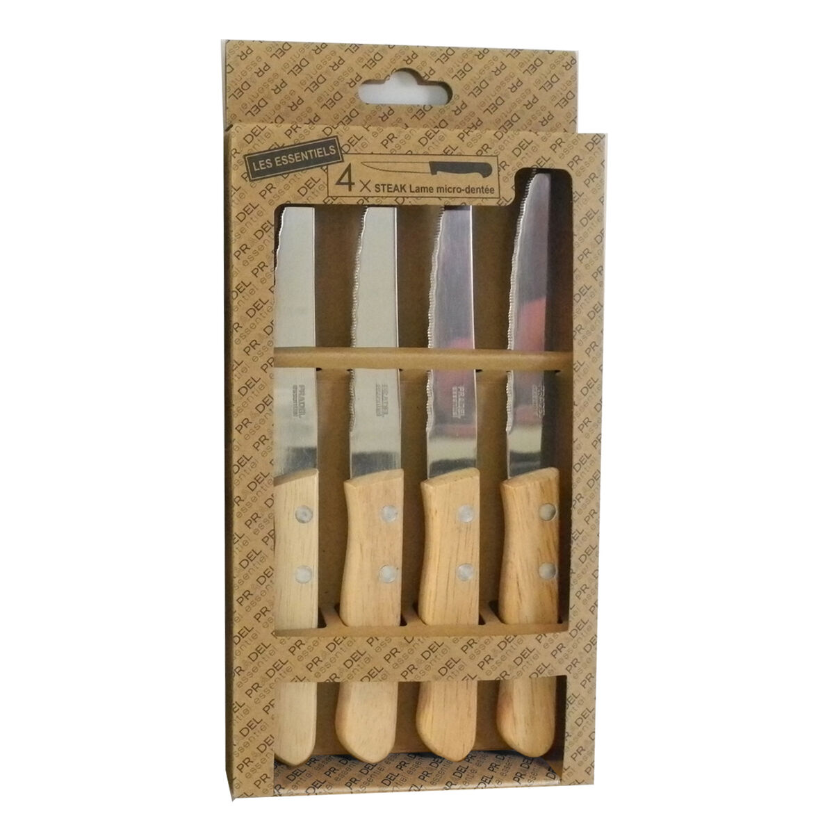 Набор ножей для мяса Pradel essentiel Деревянный Двухцветный Металл 21 cm (4 штук)-2