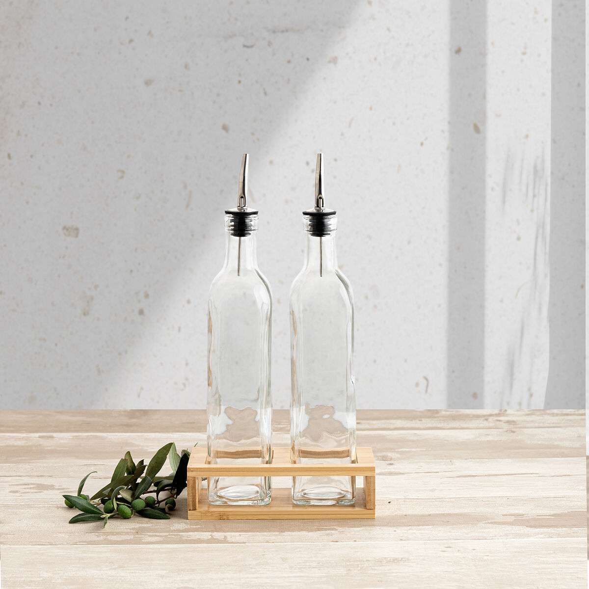 Oil and vinegar set Quid Naturalia Clear Glass 550 ml-2
