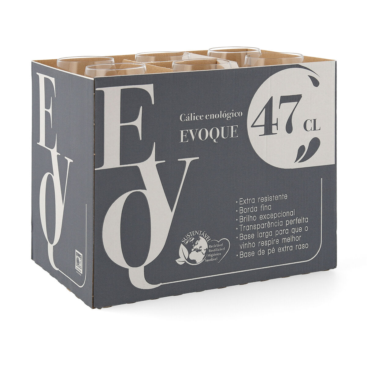 Evoque мөлдір бокалы 470 ml (6 дана)-3