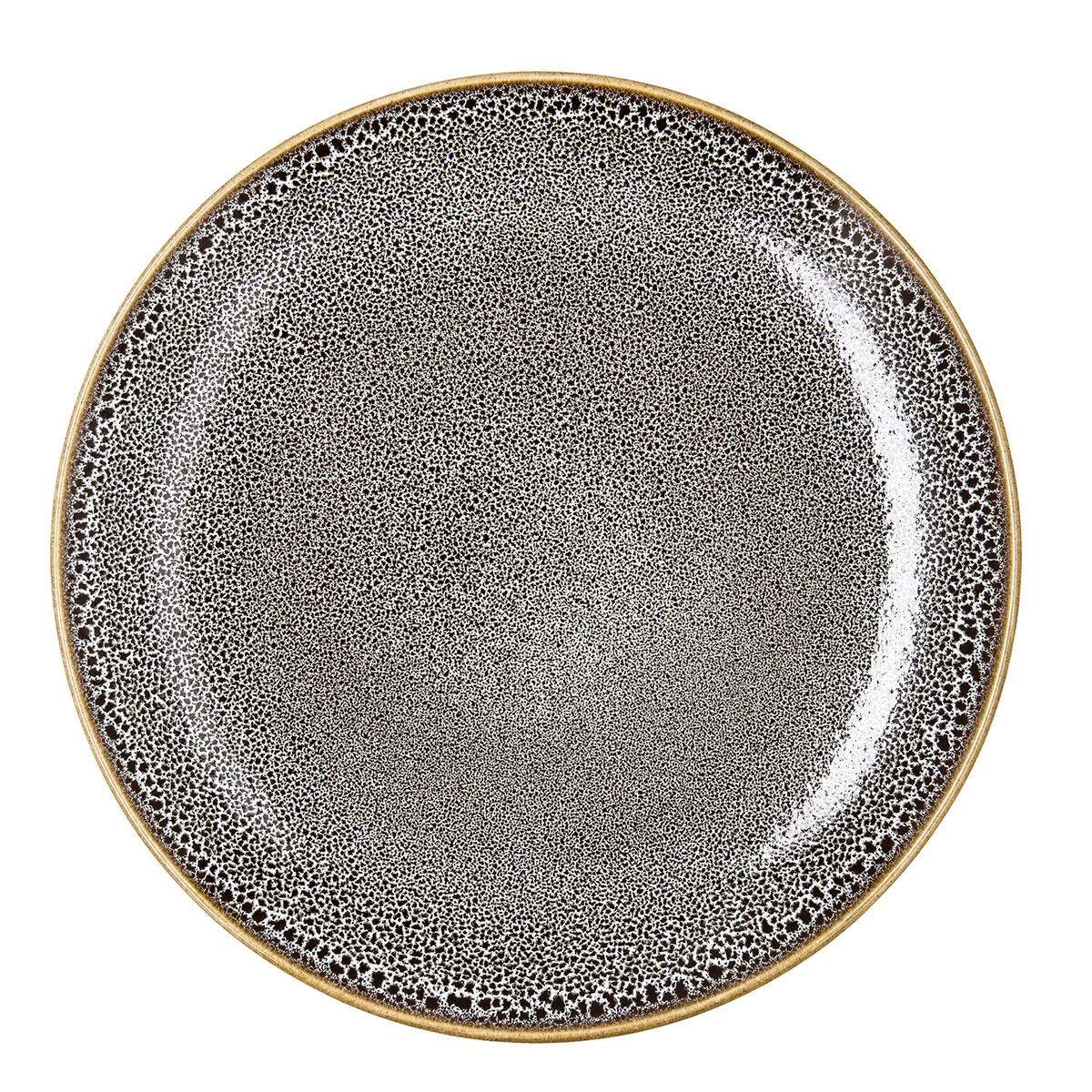 Ariane Jaguar Freckles Flat Plate Brown Ceramic 27 cm (6 pieces)-2