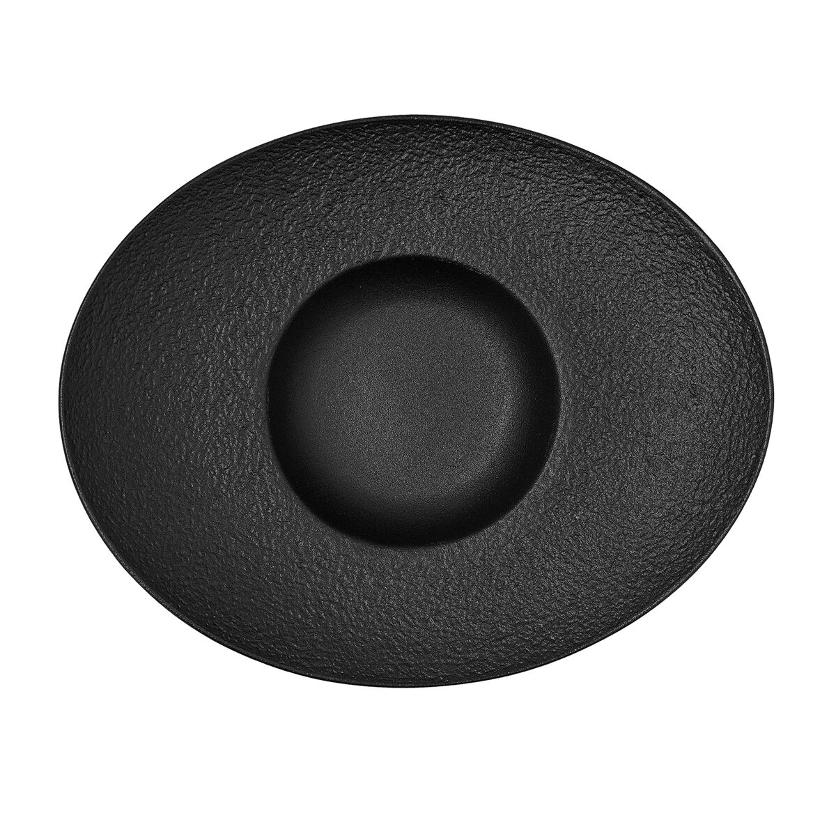 Deep Dish Bidasoa Fossil Black Ceramics Oval 27.3 x 22.2 x 5.7 cm (8 pieces)-5