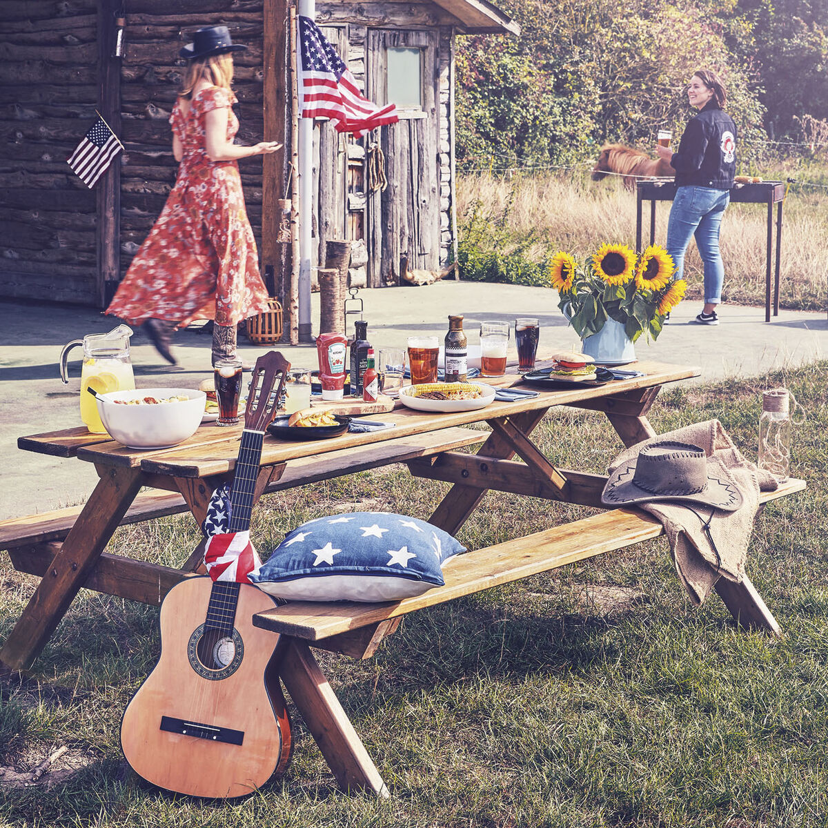 Flat plate Luminarc Friends Time Black Glass 30 x 26 cm Meat (12 pieces)-5